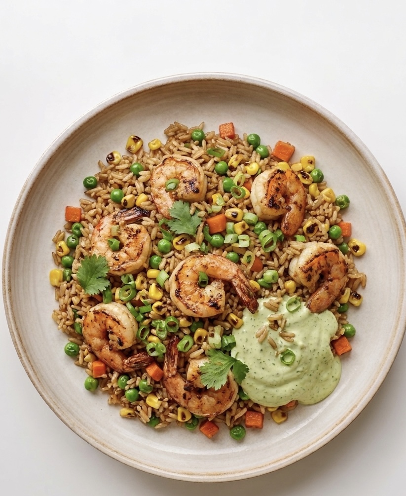 Shrimp with Chaufa Rice