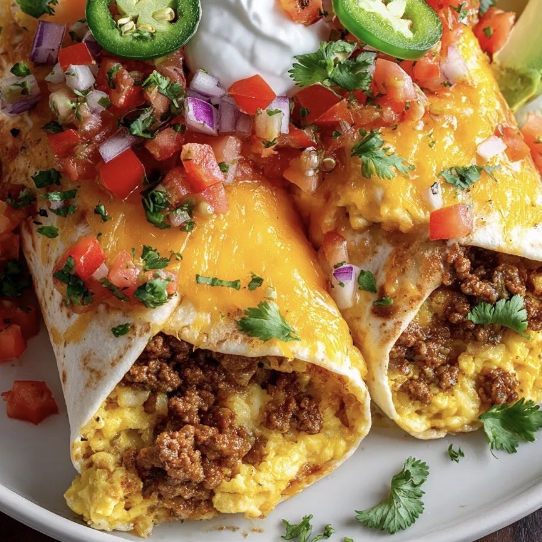 Spicy Southwest Breakfast Burritos 